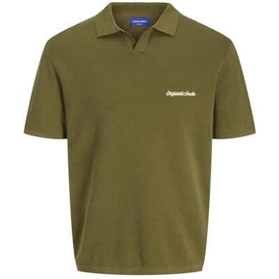 12282771-4824526 JACK & JONES Jornorrebro Light Knit Ss Polo Sn, oliwkowy (Olive Drab), M 12282771-4824526 JACK & JONES Jornorrebro Light Knit Ss Polo Sn, oliwkowy (Olive Drab), M