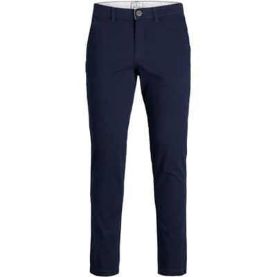 12174309 JACK & JONES Chino męskie Marco Dave AKM, granatowy blezer, 31W / 34L 12174309 JACK & JONES Chino męskie Marco Dave AKM, granatowy blezer, 31W / 34L