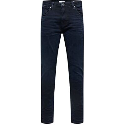 16085012 SELECTED HOMME Men's SLHSLIM-Leon 24601 B.Black ST JNS W NOOS spodnie dżinsowe, niebieski Black Denim, 38/32, Blue Black Denim, 38W / 32L 16085012 SELECTED HOMME Men's SLHSLIM-Leon 24601 B.Black ST JNS W NOOS spodnie dżinsowe, niebieski Black Denim, 38/32, Blue Black Denim, 38W / 32L