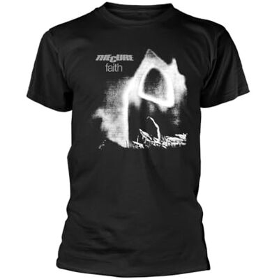 MTRAF10480378 The Cure Faith męski T-shirt czarny regularny, czarne, S MTRAF10480378 The Cure Faith męski T-shirt czarny regularny, czarne, S