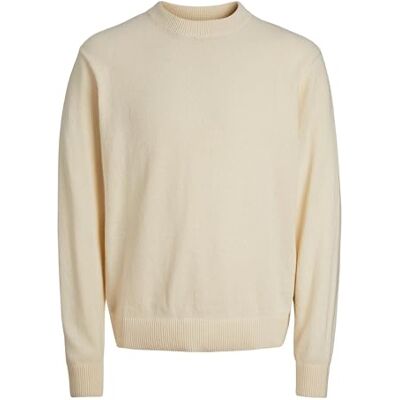 12255010 JACK & JONES Jormarbella Knit Crew Neck męski sweter z dzianiny, Buttercream, XS 12255010 JACK & JONES Jormarbella Knit Crew Neck męski sweter z dzianiny, Buttercream, XS