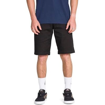 A09117V3_BLACK Volcom Men's Vmonty Stretch Chino Short, Black, 28 A09117V3_BLACK Volcom Men's Vmonty Stretch Chino Short, Black, 28