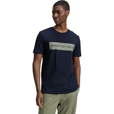 1043491 TOM TAILOR Denim T-shirt męski, 29373 Pure Nvay, XS 1043491 TOM TAILOR Denim T-shirt męski, 29373 Pure Nvay, XS