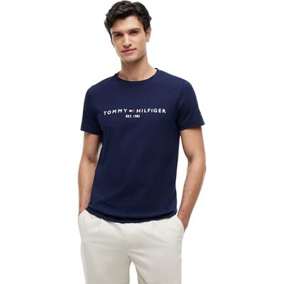 MW0MW11797 Tommy Hilfiger Męska koszulka z logo Tommy , niebieska, L MW0MW11797 Tommy Hilfiger Męska koszulka z logo Tommy , niebieska, L