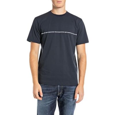 M6952 .000.23740P Replay Męski T-shirt Regular Fit, 088 Deep Blue, 3XL M6952 .000.23740P Replay Męski T-shirt Regular Fit, 088 Deep Blue, 3XL