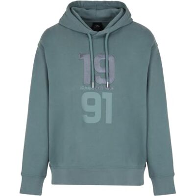 3DZMLJZJ4XZ1888 Armani Exchange Men's 1991 Big Logo, bluza z kapturem, zielona, XS, Balsam Green, XS 3DZMLJZJ4XZ1888 Armani Exchange Men's 1991 Big Logo, bluza z kapturem, zielona, XS, Balsam Green, XS