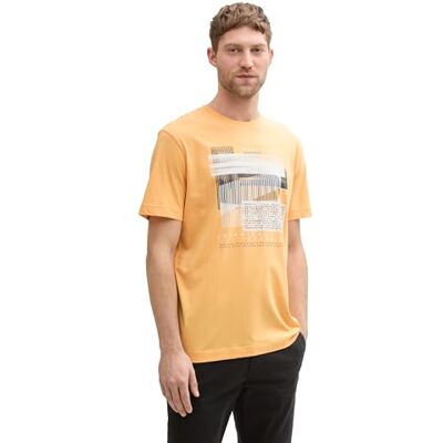 1045664 TOM TAILOR T-shirt męski, 37103 brzoskwiniowy pomarańczowy, XS 1045664 TOM TAILOR T-shirt męski, 37103 brzoskwiniowy pomarańczowy, XS