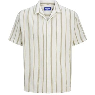 12277304-4758972 JACK & JONES Jortavira Luke Stripe koszulka męska Ss Jnr, Cloud Dancer, 164 12277304-4758972 JACK & JONES Jortavira Luke Stripe koszulka męska Ss Jnr, Cloud Dancer, 164
