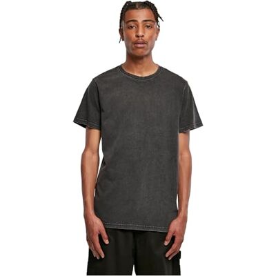 BY190 Build Your Brand Męska koszulka Acid Washed Round Neck Tee T-Shirt, czarna, 3XL BY190 Build Your Brand Męska koszulka Acid Washed Round Neck Tee T-Shirt, czarna, 3XL