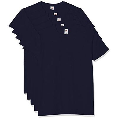 061430Q Fruit of the Loom Męska koszulka Iconic Tee, lekka koszulka ringspun, 5 sztuk, Niebieski (Deep Navy Az), S 061430Q Fruit of the Loom Męska koszulka Iconic Tee, lekka koszulka ringspun, 5 sztuk, Niebieski (Deep Navy Az), S
