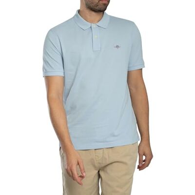 2210 GANT Męski Koszulka Polo Regular Shield Pique, Fresh Blue, XL 2210 GANT Męski Koszulka Polo Regular Shield Pique, Fresh Blue, XL
