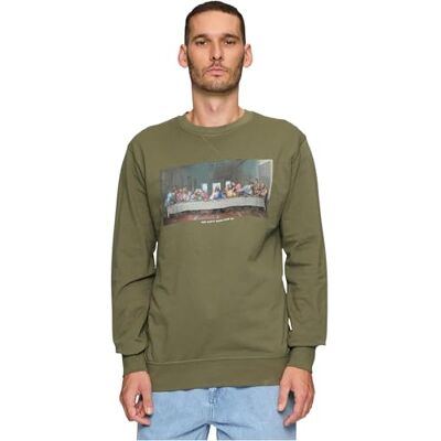 MT2573-00176-0046 Mister Tee Męski Can´t Hang with Us Crewneck, oliwkowy, M MT2573-00176-0046 Mister Tee Męski Can´t Hang with Us Crewneck, oliwkowy, M