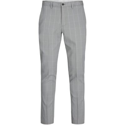 12202798 JACK & JONES Męskie spodnie garniturowe JPRFRANCO Slim Fit, Light Gray/Checks: super slim fit, 46 12202798 JACK & JONES Męskie spodnie garniturowe JPRFRANCO Slim Fit, Light Gray/Checks: super slim fit, 46