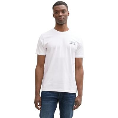 1043491 TOM TAILOR Denim T-shirt męski, 16453 Outdoor White, M 1043491 TOM TAILOR Denim T-shirt męski, 16453 Outdoor White, M