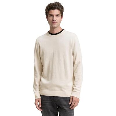1039810 TOM TAILOR Sweter męski, 38677 – Soft Buttercream Melange, 3XL 1039810 TOM TAILOR Sweter męski, 38677 – Soft Buttercream Melange, 3XL