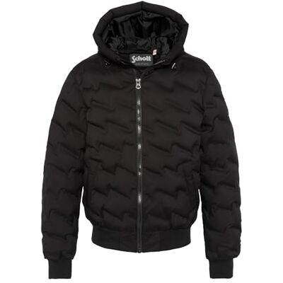 DARMELL1-Noir-M Schott NYC Legere Neopren Sleeve Schott Darmell1 Czarna kurtka puchowa, czarny, M DARMELL1-Noir-M Schott NYC Legere Neopren Sleeve Schott Darmell1 Czarna kurtka puchowa, czarny, M