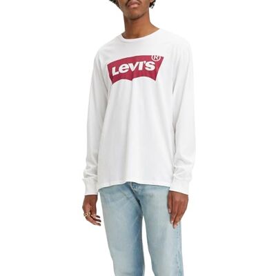 36015-0010 Levi's Mężczyźni Long-Sleeve Standard Graphic Tee T-Shirt, White, M 36015-0010 Levi's Mężczyźni Long-Sleeve Standard Graphic Tee T-Shirt, White, M