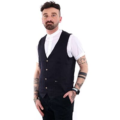 GL011BD Gianni Lupo kamizelka, granatowa, L Man, morska, Marine GL011BD Gianni Lupo kamizelka, granatowa, L Man, morska, Marine
