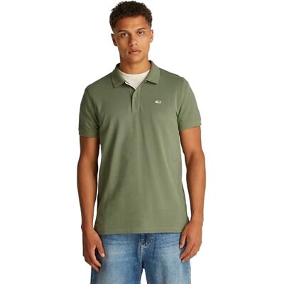 DM0DM20676 Tommy Jeans Męska koszulka polo TJM SLIM PLACKET EXT S/S Polo, zielona, XXL, Zielony (Aruba Green), XXL DM0DM20676 Tommy Jeans Męska koszulka polo TJM SLIM PLACKET EXT S/S Polo, zielona, XXL, Zielony (Aruba Green), XXL