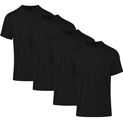 G67000 Gildan Koszulka z krótkim rękawem Softstyle CVC, styl , wielopak, Czarny (4-pak), S G67000 Gildan Koszulka z krótkim rękawem Softstyle CVC, styl , wielopak, Czarny (4-pak), S