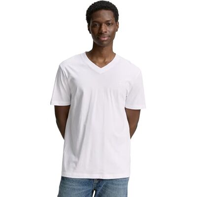 1046117 TOM TAILOR Denim T-shirt męski, 20000 – biały, L 1046117 TOM TAILOR Denim T-shirt męski, 20000 – biały, L