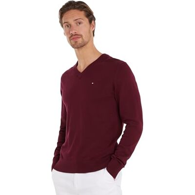 MW0MW28047VLPS Tommy Hilfiger Sweter męski, Fioletowy (Deep Rouge), S MW0MW28047VLPS Tommy Hilfiger Sweter męski, Fioletowy (Deep Rouge), S