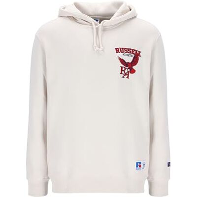 Russell Athletic Bluza z kapturem Męska Barry Biały Russell Athletic Bluza z kapturem Męska Barry Biały