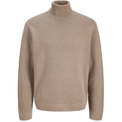 12285093-4871964 JACK & JONES Jprblamilano Stitch Knit Roll Neck, Greige, L 12285093-4871964 JACK & JONES Jprblamilano Stitch Knit Roll Neck, Greige, L
