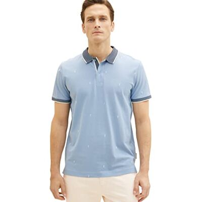 1036439 TOM TAILOR Męska koszulka polo ze wzorem, 31968 Blue Tonal Scattered Design, M 1036439 TOM TAILOR Męska koszulka polo ze wzorem, 31968 Blue Tonal Scattered Design, M