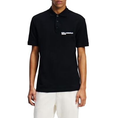 A2M17094999L Karl Lagerfeld Jeans, Męskie, Regularne Polo Pique, Regular Fit, Czarny, L A2M17094999L Karl Lagerfeld Jeans, Męskie, Regularne Polo Pique, Regular Fit, Czarny, L