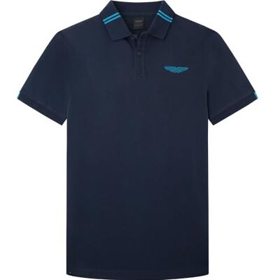 HM563226 Hackett London Męska koszulka polo Am Quilted Hybrid Fz, niebieska (granatowa), XS, Niebieski (granatowy), XS HM563226 Hackett London Męska koszulka polo Am Quilted Hybrid Fz, niebieska (granatowa), XS, Niebieski (granatowy), XS