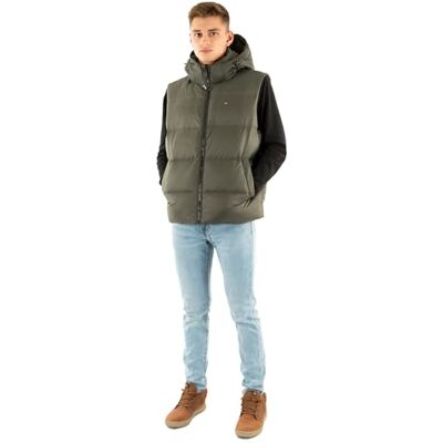 DM0DM20465MRHS TOMMY JEANS Męska kamizelka puchowa TJM ESSENTIAL EXT DM0DM20465, zielona, S, Zielony (cynowy zielony), S DM0DM20465MRHS TOMMY JEANS Męska kamizelka puchowa TJM ESSENTIAL EXT DM0DM20465, zielona, S, Zielony (cynowy zielony), S