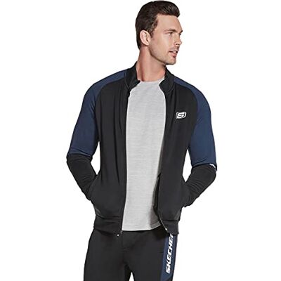 M3JA192 Skechers Męska kurtka Skechtech, Czarny, 3XL M3JA192 Skechers Męska kurtka Skechtech, Czarny, 3XL
