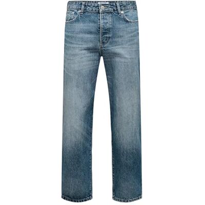 22032341 ONLY & SONS ONSEDGE Straight MB Green 2341 TAI DNM, niebieski (medium blue denim), 28W / 30L 22032341 ONLY & SONS ONSEDGE Straight MB Green 2341 TAI DNM, niebieski (medium blue denim), 28W / 30L