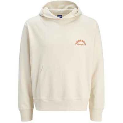 12274527-4718977 JACK & JONES Jorparos Type bluza męska z kapturem, Antique White, L 12274527-4718977 JACK & JONES Jorparos Type bluza męska z kapturem, Antique White, L