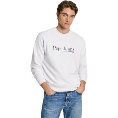 PM582699800XXL Pepe Jeans Męska bluza Sean, biała, XXL, Biały (biały), XXL PM582699800XXL Pepe Jeans Męska bluza Sean, biała, XXL, Biały (biały), XXL