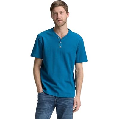 1046811 TOM TAILOR T-shirt męski, 28857 Blue Petrol, XS 1046811 TOM TAILOR T-shirt męski, 28857 Blue Petrol, XS
