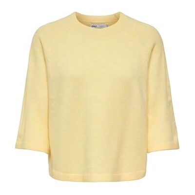 15333199-4988256 ONLY Onlsimoni 3/4 sweter KNT Noos, żółty, M 15333199-4988256 ONLY Onlsimoni 3/4 sweter KNT Noos, żółty, M