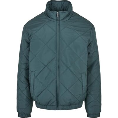 TB4716 Urban Classics Męska kurtka Diamond Quilted Short Jacket, zielony, S TB4716 Urban Classics Męska kurtka Diamond Quilted Short Jacket, zielony, S