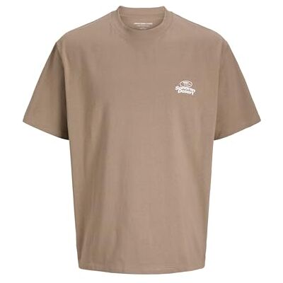 12278661-4770586 JACK & JONES Męska koszulka Jcoretreat Typographic Tee SS Crew Jnr, Desert Taupe, 176 12278661-4770586 JACK & JONES Męska koszulka Jcoretreat Typographic Tee SS Crew Jnr, Desert Taupe, 176