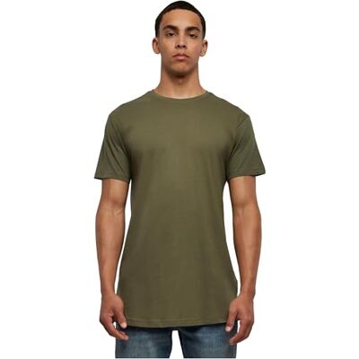 TB1561 Urban Classics Men Tb638-Shaped Long Tee Olive Xs TB1561 Urban Classics Men Tb638-Shaped Long Tee Olive Xs