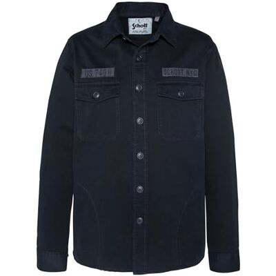 SHSTANTONML koszulka z długim rękawem Army Cotton Lava Schott, , Niebieski, S SHSTANTONML koszulka z długim rękawem Army Cotton Lava Schott, , Niebieski, S