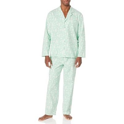 AEM20189FW22_Mint Green, Forest Animals Amazon Essentials Męski zestaw piżam flanelowych, miętowy zielony las zwierzęta, XL AEM20189FW22_Mint Green, Forest Animals Amazon Essentials Męski zestaw piżam flanelowych, miętowy zielony las zwierzęta, XL