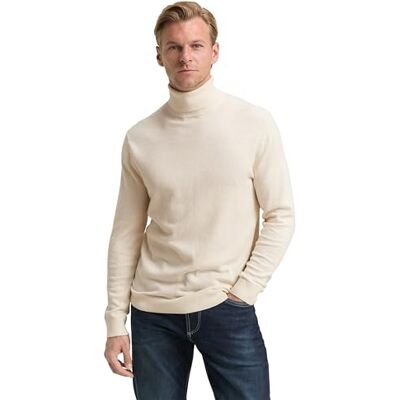 1048017 TOM TAILOR Męski sweter , 38677-Soft Buttercream Melange, 3XL, 38677 miękki kremowy melanż, 3XL 1048017 TOM TAILOR Męski sweter , 38677-Soft Buttercream Melange, 3XL, 38677 miękki kremowy melanż, 3XL