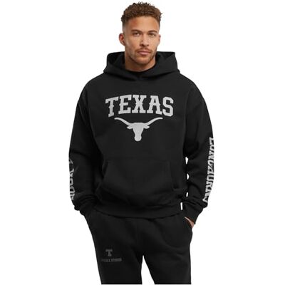MT3737 Mister Tee Upscale Męska bluza z kapturem Texas Longhorns 25 Oversize, bluza z kapturem i nadrukiem, rozmiary XS 5XL, czarny, M MT3737 Mister Tee Upscale Męska bluza z kapturem Texas Longhorns 25 Oversize, bluza z kapturem i nadrukiem, rozmiary XS 5XL, czarny, M