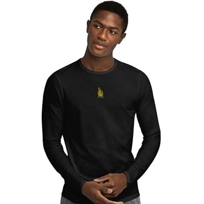 FIMLSI-104184-B-M Green Fish, T-Shirt Basic Długi Rękaw Mężczyźni 100% Bawełna, Regularny krój, Drukowane Cyfrowe Ikona, Rozmiar: M, Kolor: Czarny, Czarny, M FIMLSI-104184-B-M Green Fish, T-Shirt Basic Długi Rękaw Mężczyźni 100% Bawełna, Regularny krój, Drukowane Cyfrowe Ikona, Rozmiar: M, Kolor: Czarny, Czarny, M