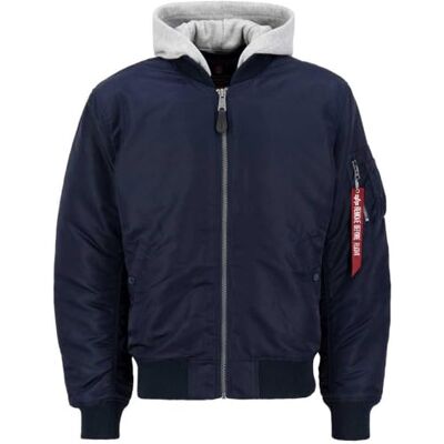 138105-697 Alpha Industries MA-1 ZH Back EMB Bomber Jacket dla mężczyzn Ultra Navy 138105-697 Alpha Industries MA-1 ZH Back EMB Bomber Jacket dla mężczyzn Ultra Navy