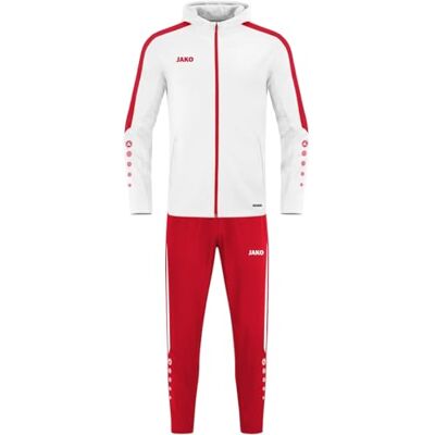 M9623 JAKO Męski dres prezentacyjny Power, biały/czerwony, XL M9623 JAKO Męski dres prezentacyjny Power, biały/czerwony, XL