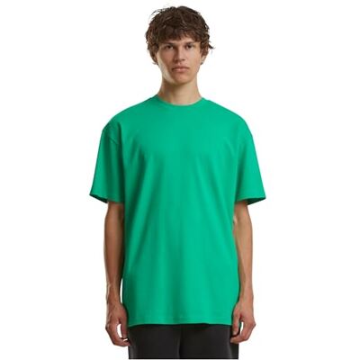 BY102 Build Your Brand Męski T-shirt Heavy Oversize Tee, Basic T-shirt dla mężczyzn, oversized fit, bawełna, rozmiary XS-5XL, zielony, XS BY102 Build Your Brand Męski T-shirt Heavy Oversize Tee, Basic T-shirt dla mężczyzn, oversized fit, bawełna, rozmiary XS-5XL, zielony, XS