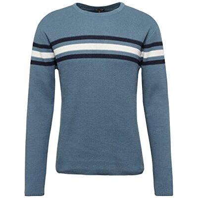 MST00119 KEY LARGO Męski sweter Booking Round Neck, Flintstone Blue (1233), 3XL MST00119 KEY LARGO Męski sweter Booking Round Neck, Flintstone Blue (1233), 3XL